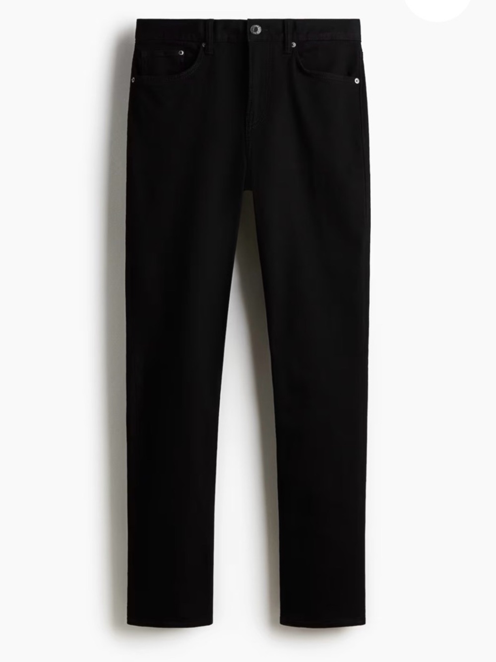 H&M Men's Black Slim Fit Twill Pants